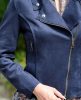 Kék vékony velúr kabát (S-XL)