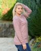 Extra méretű pink kötött pulóver sállal (L-XL)