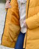 Extra méretű hosszú sárga kabát (3XL-7XL)