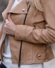 Bézs vékony velúr kabát (S-XL)