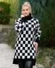 Fekete-fehér kis kockás ruha (M-XL)