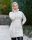 Önmagában mintás kötött fehér garbós ruha (M-XL)