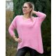 Hosszított szőrmés rózsaszín pulóver (S-L)
