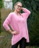 Hosszított szőrmés rózsaszín pulóver (S-L)