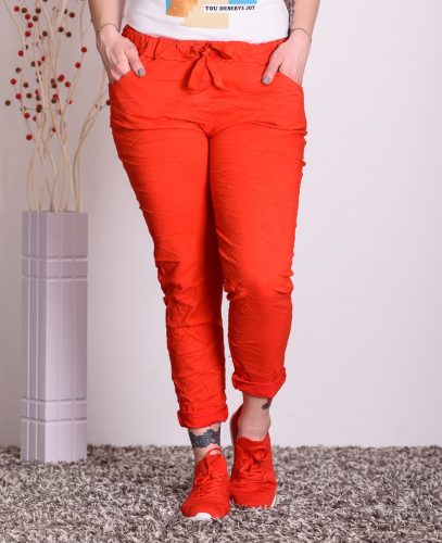Egyszínű piros nadrág (M-L)