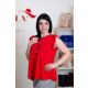 Fodros vállú piros póló szívecske nyaklánccal (M-L)
