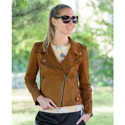 Fahéj vékony velúr kabát (S-XL)