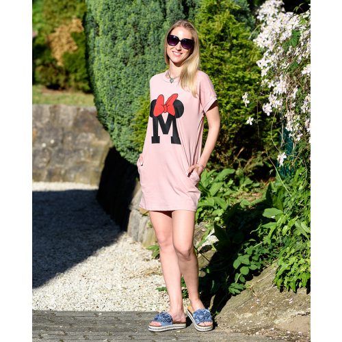 Rózsaszín Minnie ruha (S-M)