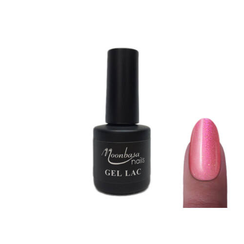 MoonbasaNails Géllakk 6ml #185 csillámos halványpiros