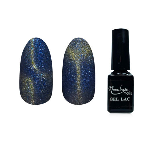 MoonbasaNails Tiger eye Thermo Géllakk 5ml #874 Csillámos opálkék- csillámos élénkék