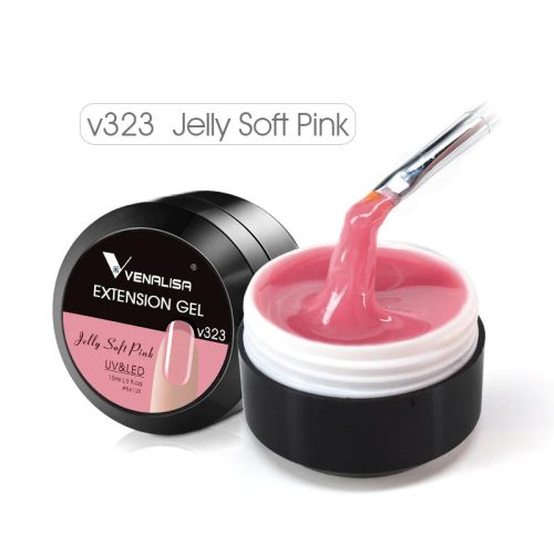 Venalisa Builder gel 15 ml V323/Jelly soft pink (hosszabbító zselé)