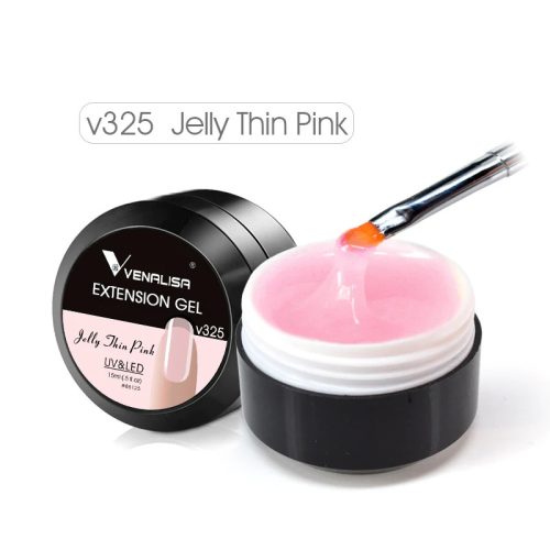 Venalisa builder gel 15 ml V325/Jelly thin pink (hosszabbító zselé)