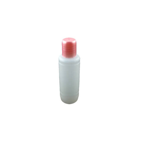 MoonbasaNails Áttetsző műanyag folyadék flakon pink kupakkal 100ml #006