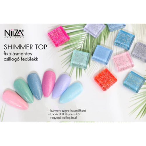 NiiZA Shimmer top fedőlakk #1 - 7ml